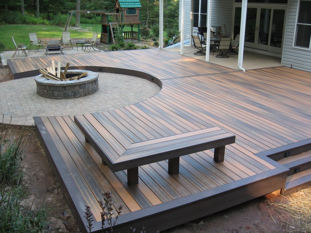 Custom wooden patio